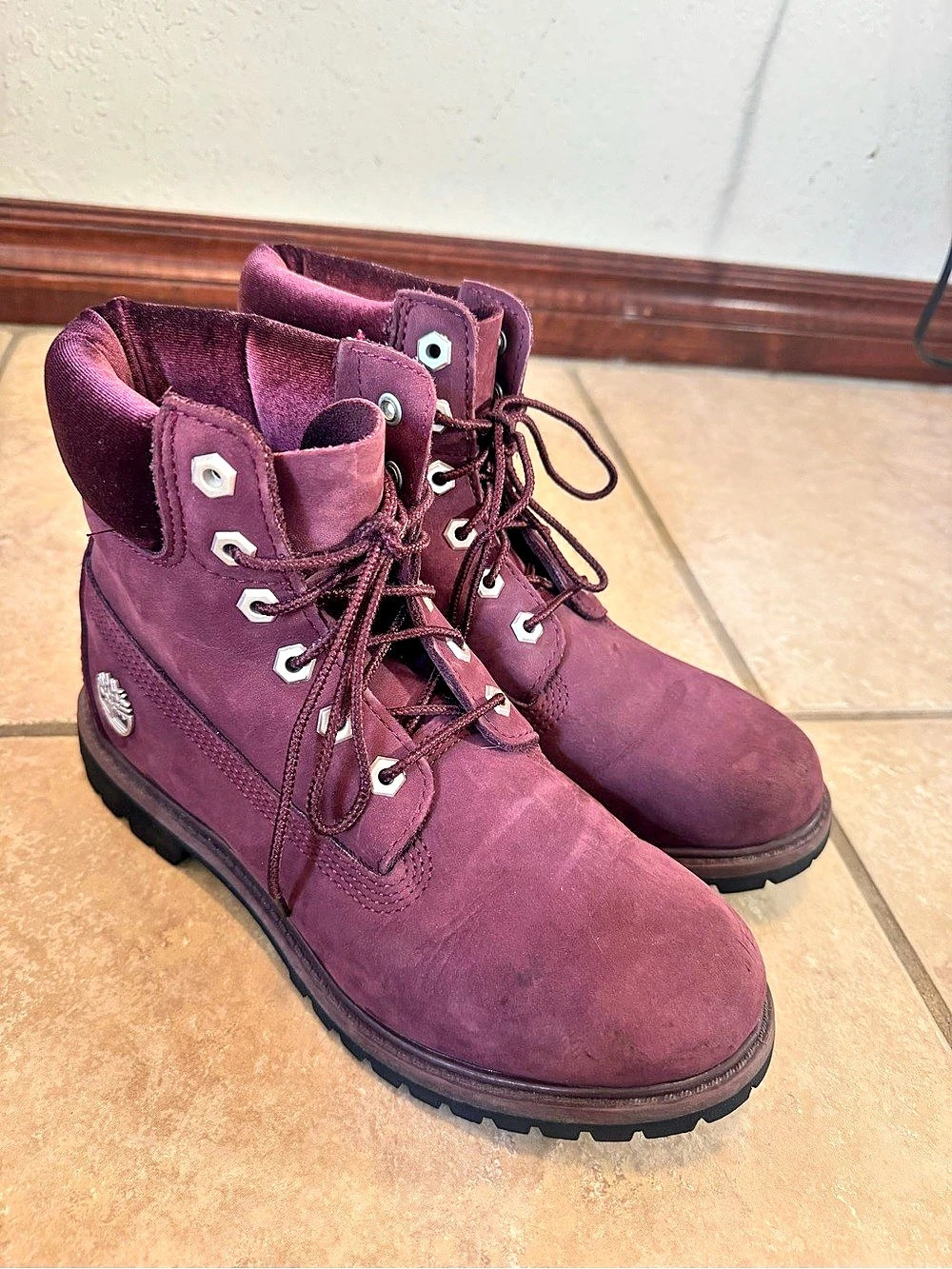 Timberland 6-Inch Premium Waterproof Boot Purple Women's US 5.5